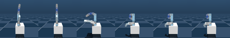 Filmstrip at flexion 0.0, 0.5, 0.505, 0.51, 0.52 and 1.0 — only 0.505 is partially curled